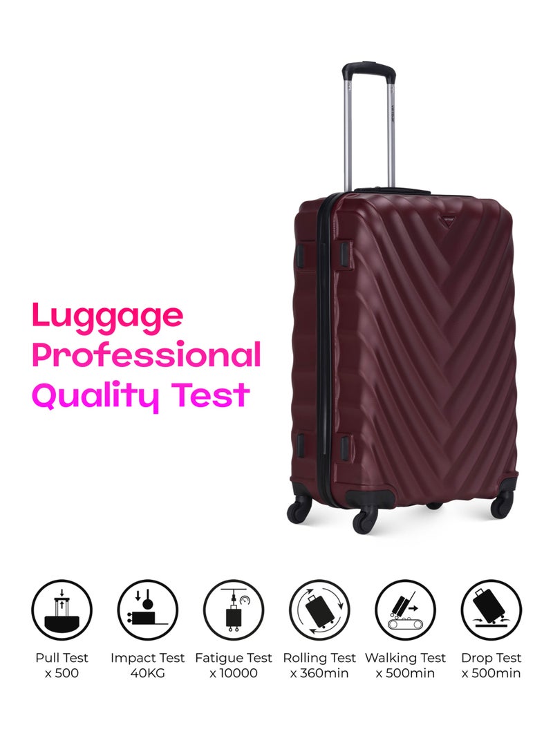 VIPTOUR ABS Material 3-Piece Hard Case Trolley Luggage Set, 4 Quiet 360° Spinner Wheels Suitcase With Combination Lock, Small (2.5kg), Medium (3kg), Large (3.8kg) (20''/24''/28'') - Image 2
