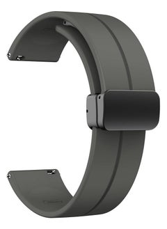 Lacoz Lacoz Silicone Band With Magnetic folding Buckle for Smart Watches Grey  - Image 1