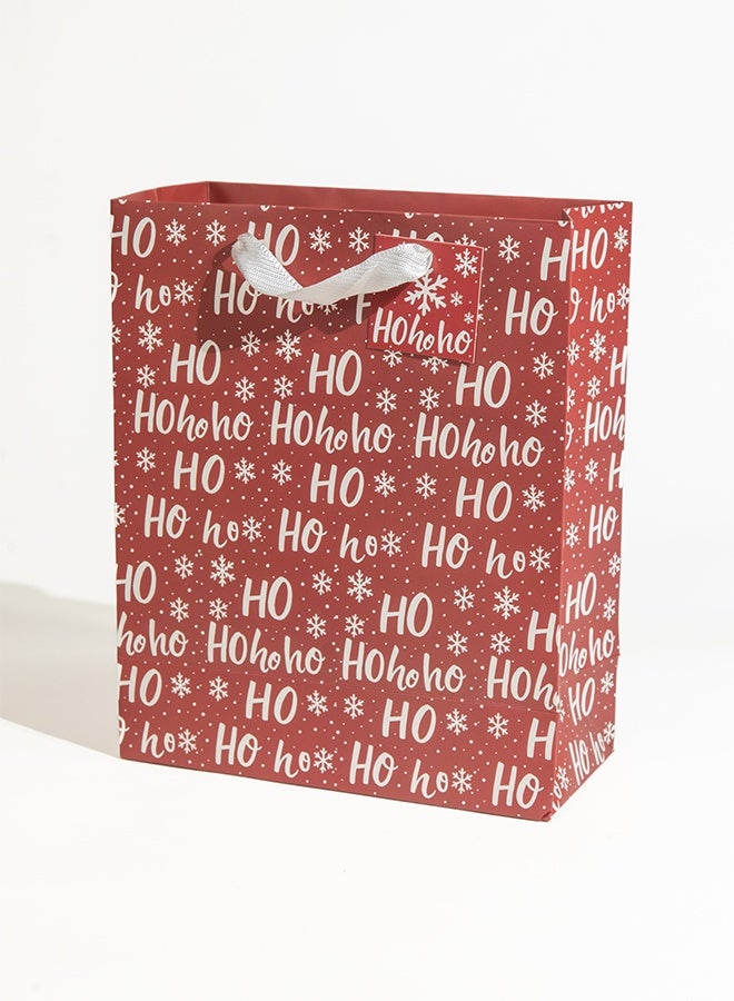 Share the Love Ho Ho Ho, Christmas Gift Bag, Red, Large - Image 1
