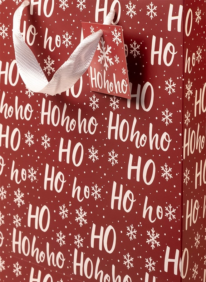 Share the Love Ho Ho Ho, Christmas Gift Bag, Red, Large - Image 4