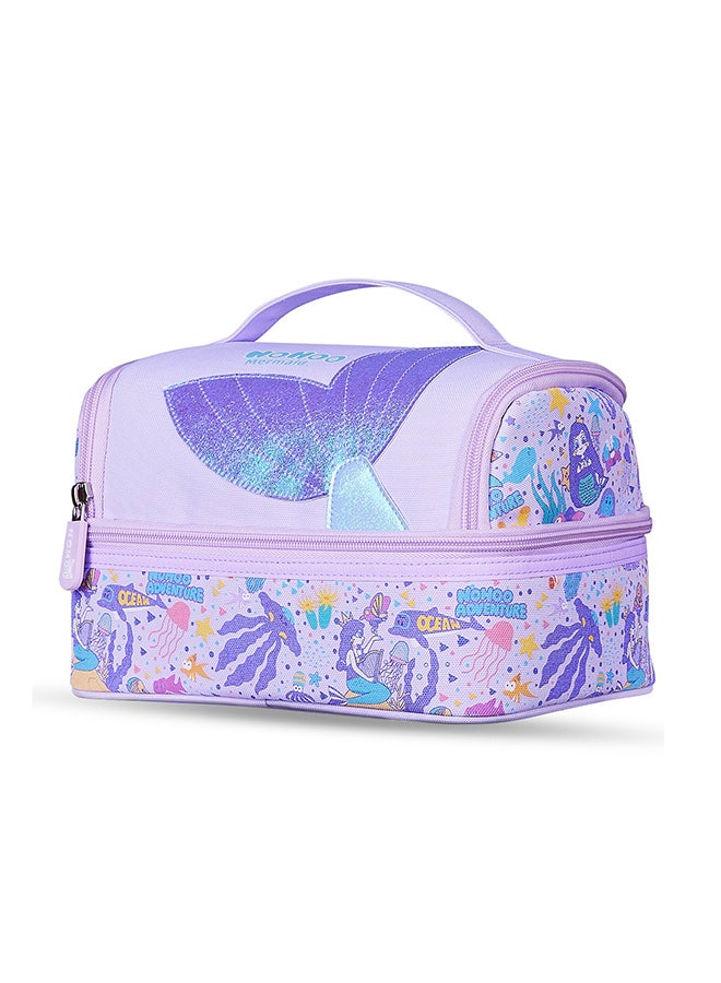 Nohoo Kids 16 Inch School Bag with Lunch Bag Combo Mermaid - Purple - Image 4