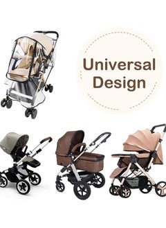 Generic Universal Baby Stroller Rain Cover Pram Raincover Pushchair EVA Transparent and Waterproof for Buggy Carriage Travel Outdoor  - Image 3