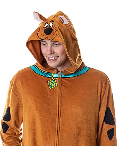 INTIMO ScoobyDoo Mens Hooded Costume Sleep Pajama Union Suit Outfit SmallMedium Brown - Image 3