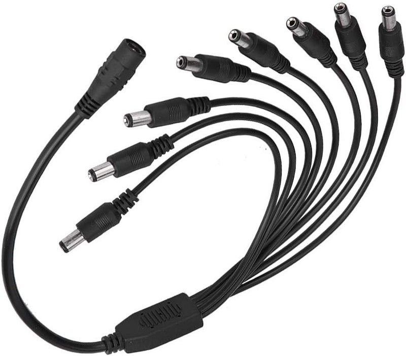 klarako DC Power Cable Connectors, for CCTV Security Surveillance Camera Power System and Led Strips Lighting Connection(5.5x2.1mm) 1 Female to 8 Male Splitter Adatper Cable - Image 4