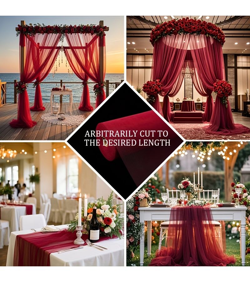 Light Purple Pre Cut Multi Color Mesh Fabric 14 9 X 1181 Inches 35 X 3000 Cm For DIY Wedding Decorations Birthday Backdrops Garland Arch Panels Flexible Tearable Sheeting Hand Washable Crafts Freely Cuttable Optional Color Quantity - Image 5
