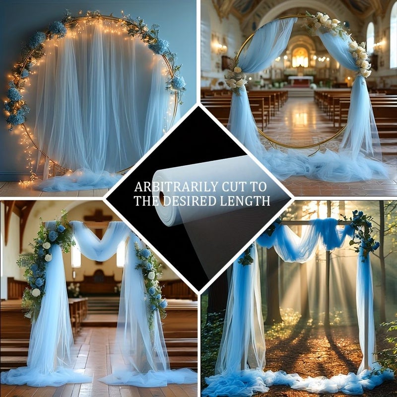 Light Purple Pre Cut Multi Color Mesh Fabric 14 9 X 1181 Inches 35 X 3000 Cm For DIY Wedding Decorations Birthday Backdrops Garland Arch Panels Flexible Tearable Sheeting Hand Washable Crafts Freely Cuttable Optional Color Quantity - Image 4