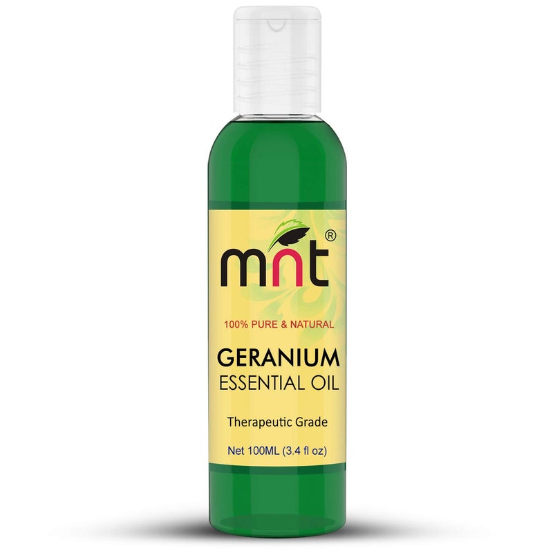 MNT MNT Geranium Essential Oil 100 Pure Natural Undiluted Oil for Face Hair and Skin 100ML