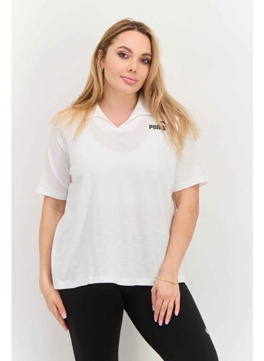 PUMA Women Regular Fit Short Sleeve Outdoor Top, White  - Image 1