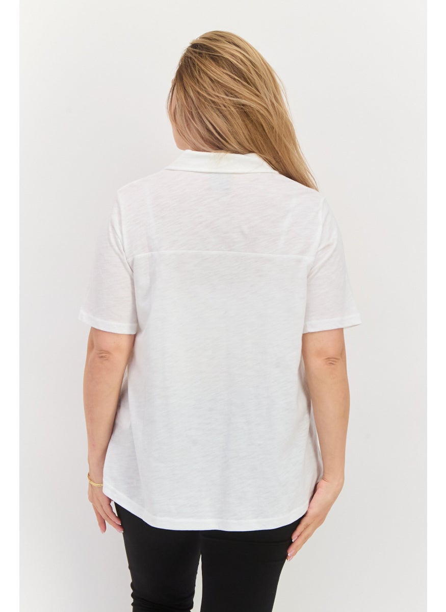 PUMA Women Regular Fit Short Sleeve Outdoor Top, White  - Image 2