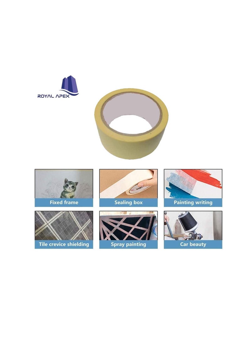 Generic Automotive Self Adhesive Masking Tape for Painting, Labelling, Packing, Craft, Art, Home, Office, School Etc… (1.5 Inch - Pack of 2)  - Image 2