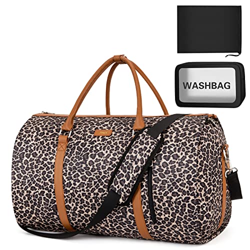 TIBES Garment Bag for Travel Convertible Carry On Garment Bag Large Travel Duffel Bags for Women 2 in 1 Hanging Suitcase Suit Travel Bags for Women & Men 3pcs Set - Image 1