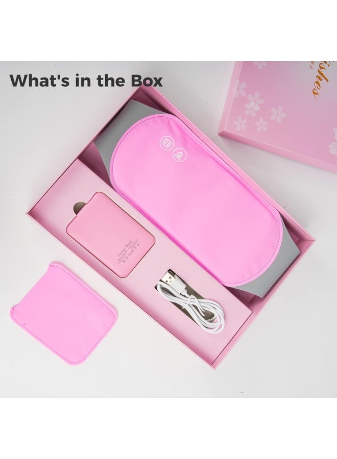 جهاز تدفئة محمول وقابل للارتداء - مسكن لآلام الدورة الشهرية والتقلصات بـ 3 مستويات حرارة - وسادة لاسلكية مريحة تعمل بالبطارية للسيدات والفتيات - Image 4