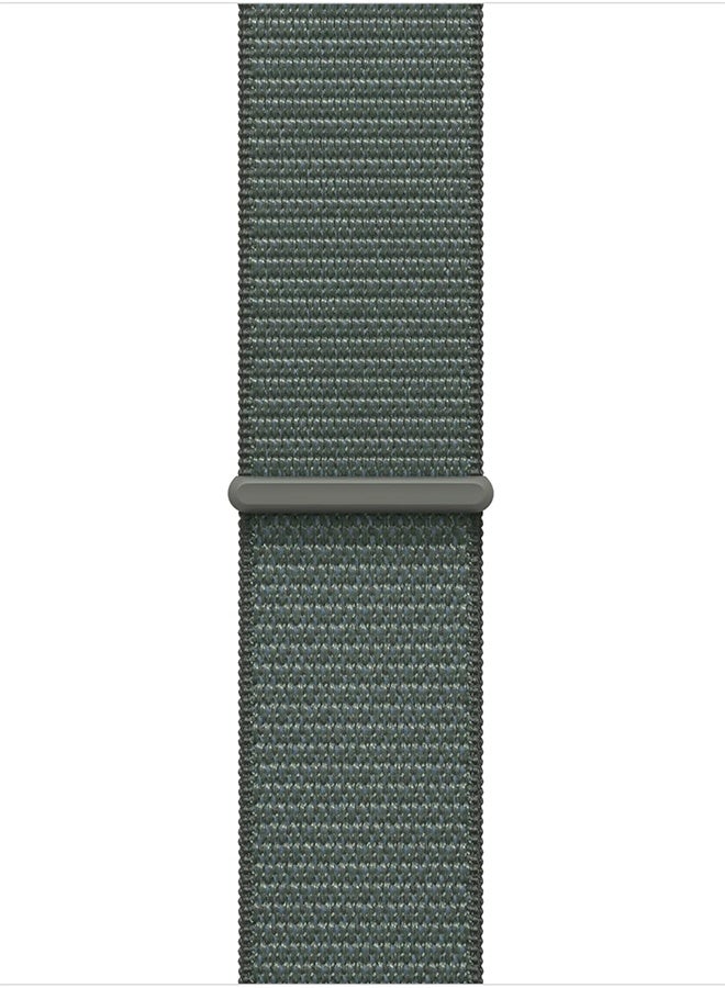 بازار سوار ساعة Apple Watch الرياضي المصنوع من النايلون لساعات Ultra 2/Series 10/9/8/7/SE بمقاس 42-49 مم - سوار منسوج قابل للتعديل ومضاد للتعرق وجيد التهوية للرجال والنساء، مريح وسريع الجفاف للارتداء في صالة الألعاب الرياضية والارتداء اليومي (أخضر حكيم) - Image 2