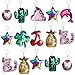 Outee Sequin Keychain 15 Pcs Flip Sequin Keychain for Mermaid Tail Clover Cat Animals Shape Christmas Gift Party Favors for Kids Adults Party Favors Gift Back to School Gifts 15 Different Designs - Image 3