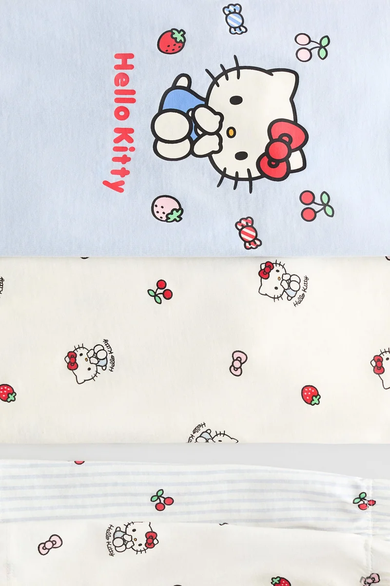 اتش اند ام بيجاما مزينة بطبعة - عبوة من قطعتين