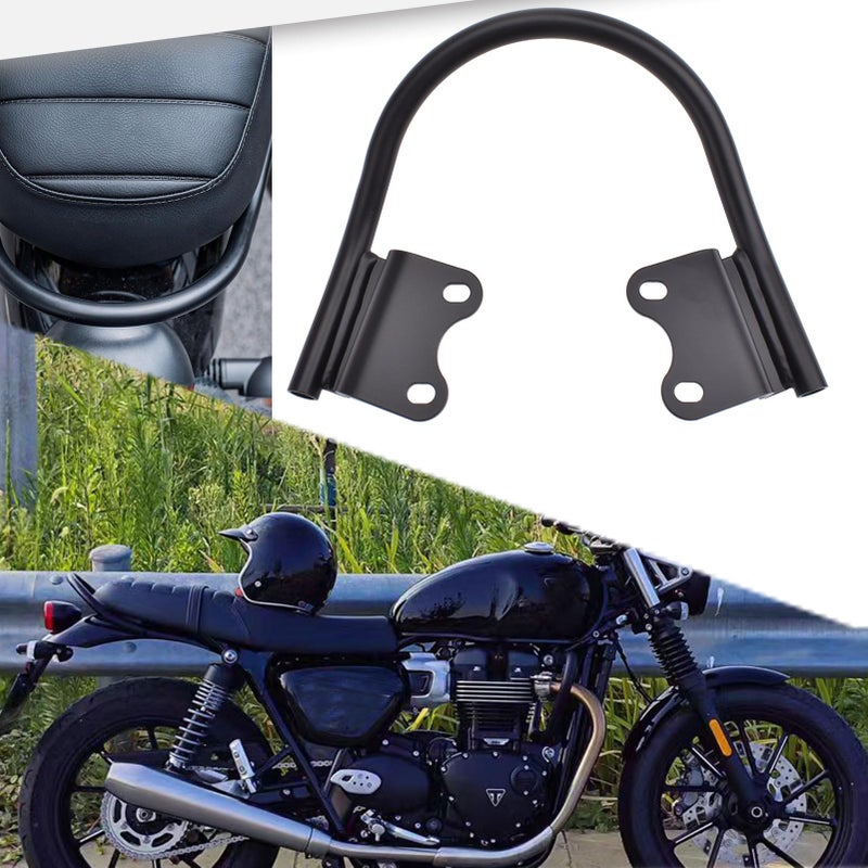 Midimttop Passenger Rear Seat Grab Bar Handles Seat Hand Armrest Handle Rail Luggage Rack Fit for Triumph Street Twin 900 20162023 Speed Twin 900 Accessories 20232024 - Image 2