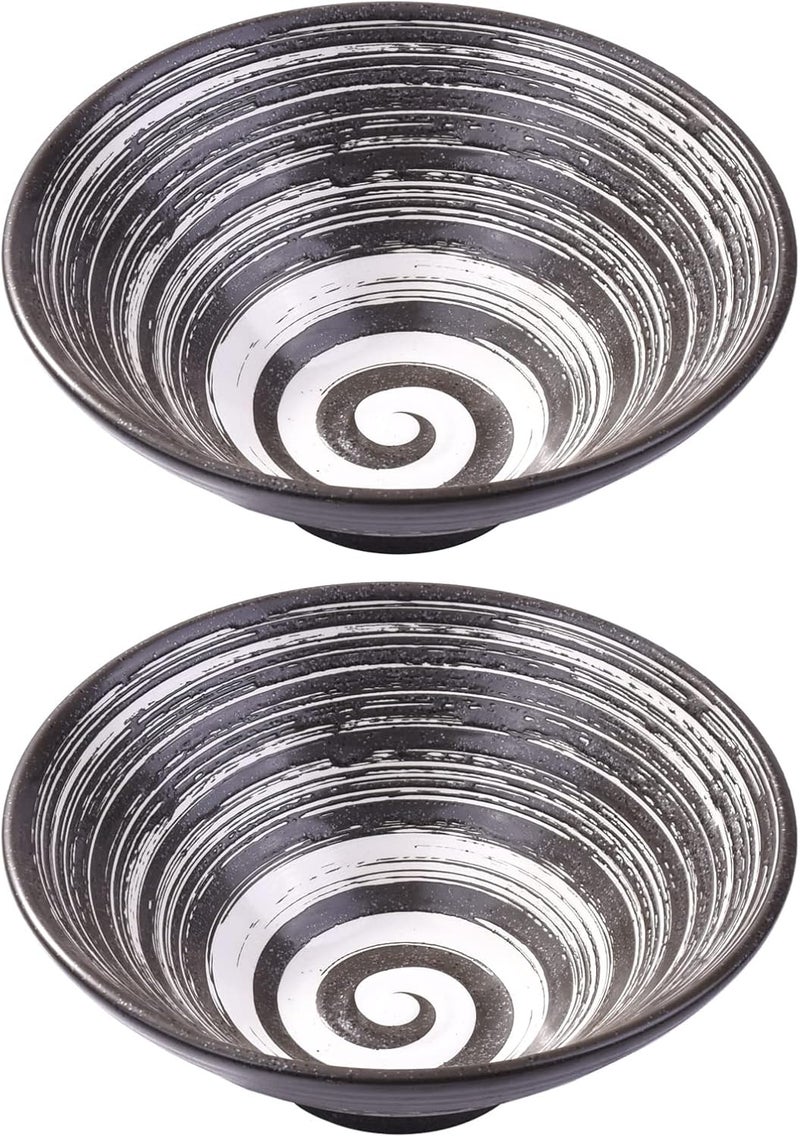 Cerficer 32 OZ Japanese Ramen Bowls Set of 2 Ceramic Noodle Bowls for Soup Cereal Pho BSB - Image 1