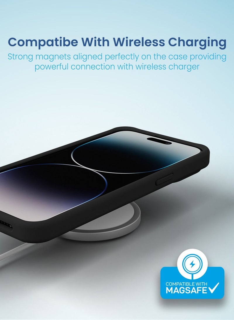 Remson غطاء حماية سيليكون هجين مغناطيسي من ريمسون ماج-إكس متوافق مع آيفون 14 برو (أسود) - Image 4