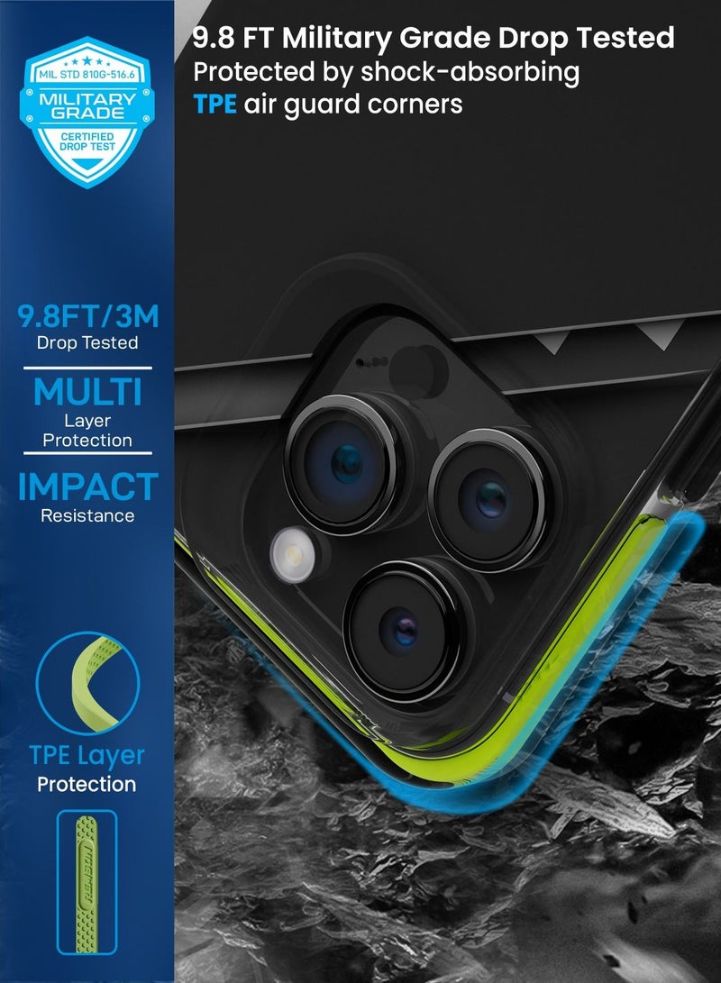 Remson غطاء حماية سيليكون هجين مغناطيسي من ريمسون ماج-إكس متوافق مع آيفون 14 برو (أسود) - Image 2