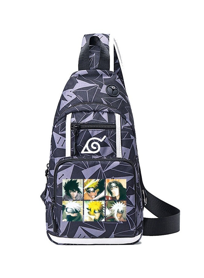Naruto Cartoon Anime Joint Single Shoulder Bag Men's Small Backpack Student Messenger Bag Chest Bag 