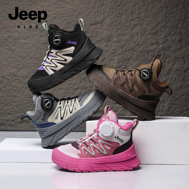 Jee/P Children'S Shoes Fleece-Lined Cotton Shoes Help Boys 6-12 Outdoor Warm Sneaker Girls School Season Joker - Image 3