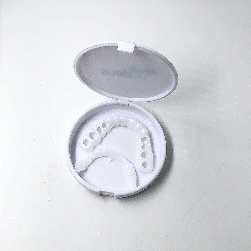 Upper And Lower Teeth Artificial Braces Whitening Set Second Generation Silicone Artificial Teeth Denture Set Sap On Smie - Image 1