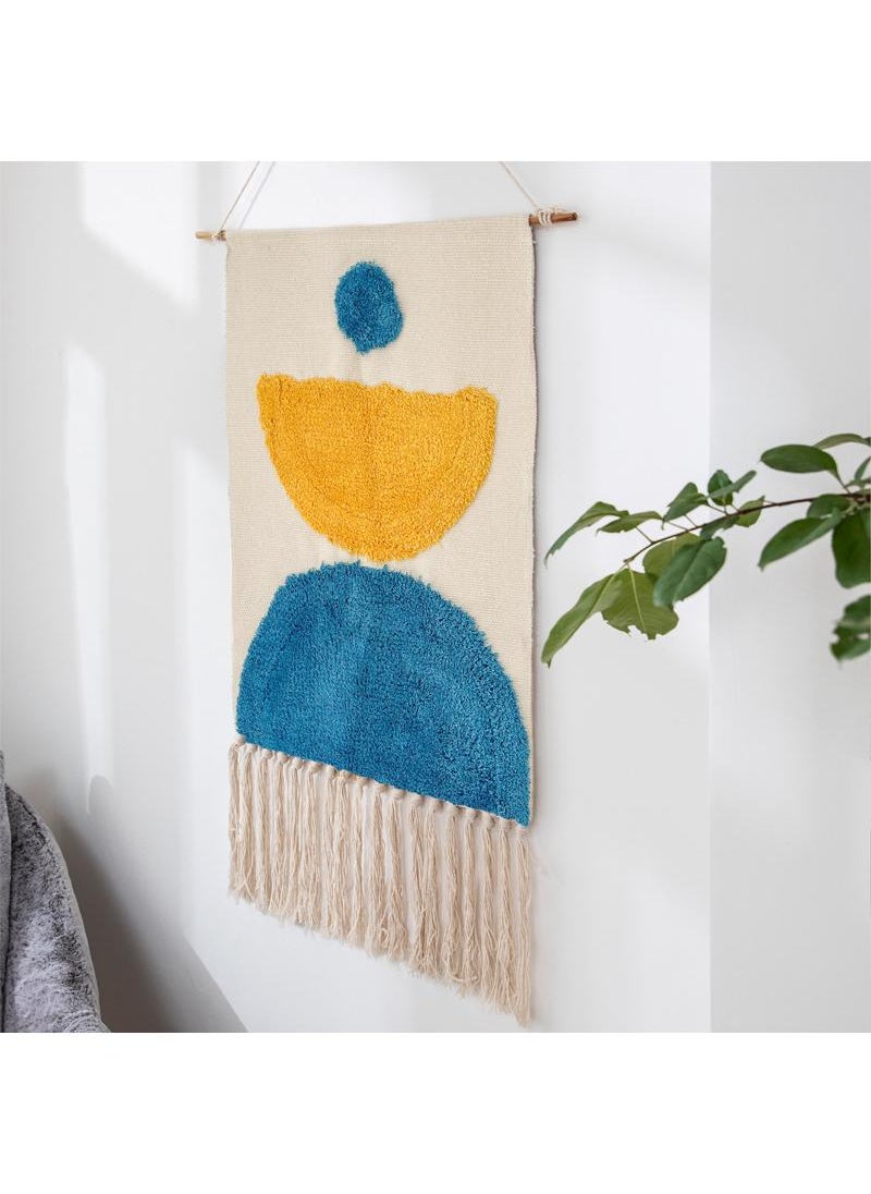 Bluejw Bohemian Wall Hanging Tapestry With Tassel Wall Decoration Of Living Room And Bedroom  - Image 1