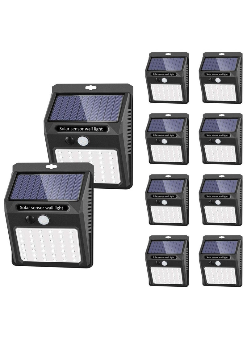 ELTRAZONE Wireless IP65 Waterproof Solar Lights – 10-Pack, 42 LED Motion Sensor Lights with 3 Working Modes, Energy-Efficient Outdoor Security Lighting for Garden, Patio, Fence & Garage  - Image 1
