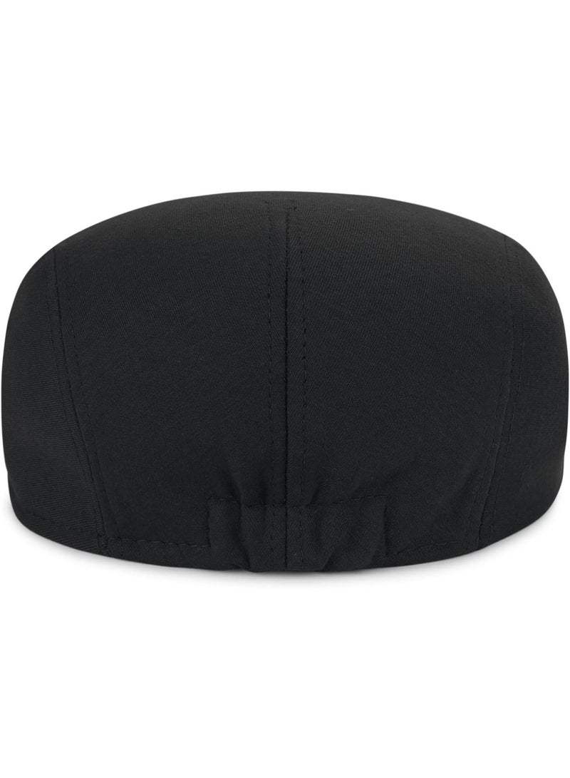 Unisex القطن Newsboy قبعات شقة Ivy غاتسبي سيارة أجرة القيادة Berets قبعة أبي قبعة للرجال النساء قبعة البيسبول قبعة الصيد قبعة سيارة أجرة قبعة الشتاء دافئة خمر Beret-أسود، حجم واحد - Image 3