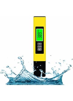 TDS Meter Digital Water Quality Tester,EC Meter & Temperature Meter 4 in 1,for Ro-Rodi System Drinking Water,Water Quality Tester 0-9990 PPM Measuring Range,1 PPM Increments（Yellow）