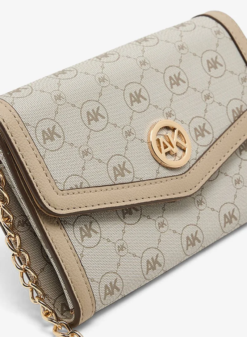 ANNE KLEIN  Anne Klein Monogram Patterned Flap Crossbody Bag for Women | Best Price UAE