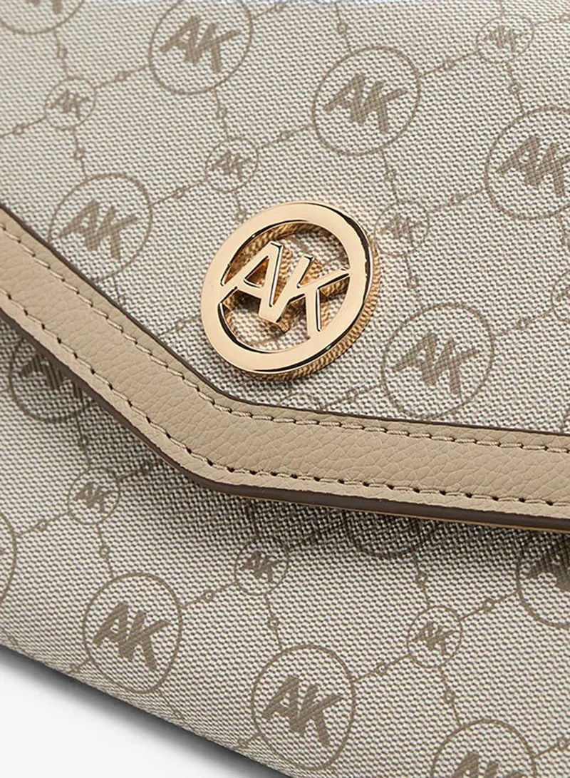 ANNE KLEIN  Anne Klein Monogram Patterned Flap Crossbody Bag for Women | Best Price UAE