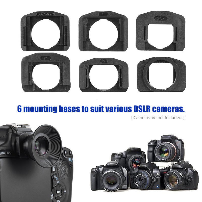 1.51X Fixed Focus Viewfinder Eyepiece Eyecup Magnifier for DSLR Camera w/ 2 * Eyepatch - Image 4