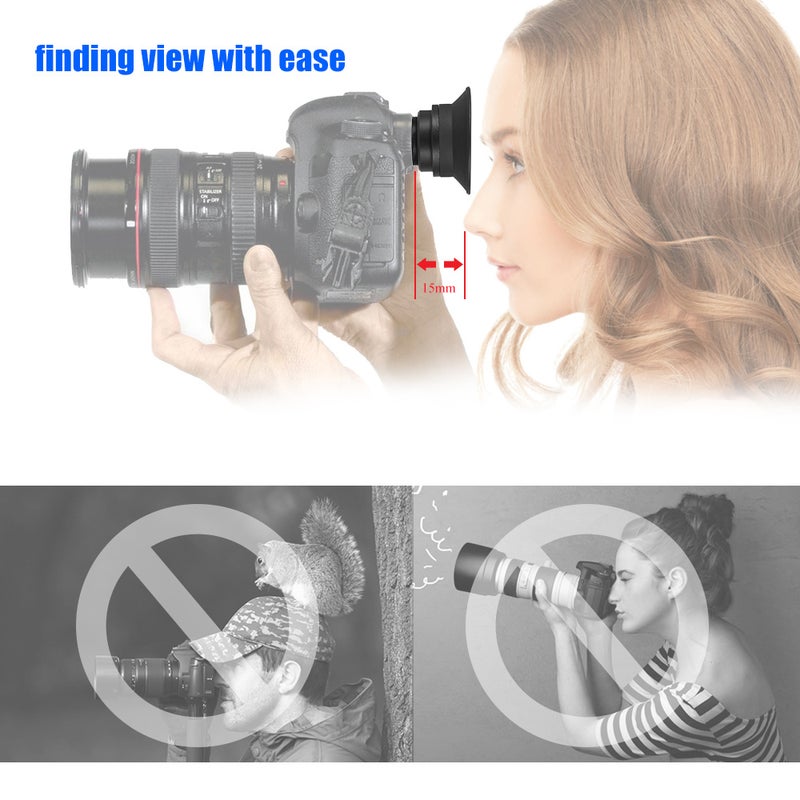 1.51X Fixed Focus Viewfinder Eyepiece Eyecup Magnifier for DSLR Camera w/ 2 * Eyepatch - Image 3