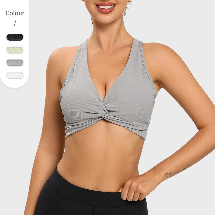 New Sports Underwear Tight Thin Riding Running Yoga Vest Slim-Fit Slimming Fixed Double Shoulder Bra - Image 5
