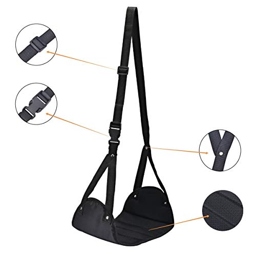 Yomitek Foot Rest, Portable Adjustable Height Travel Footrest Flight Carry-on Foot Rest ,Home Office Desk Foot Hammock-Provides Relaxation and Comfort(1 Set) - Image 4