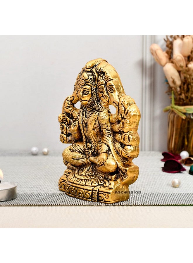 ascension Hanuman ji Panchmukhi Hanuman Murti Bajrangbali Murti Religious Idol for Pooja Room & Decor Your Home Office Hanuman Idol Statue Panchmukhi Hanuman Ji for Wall Hanging - Image 2