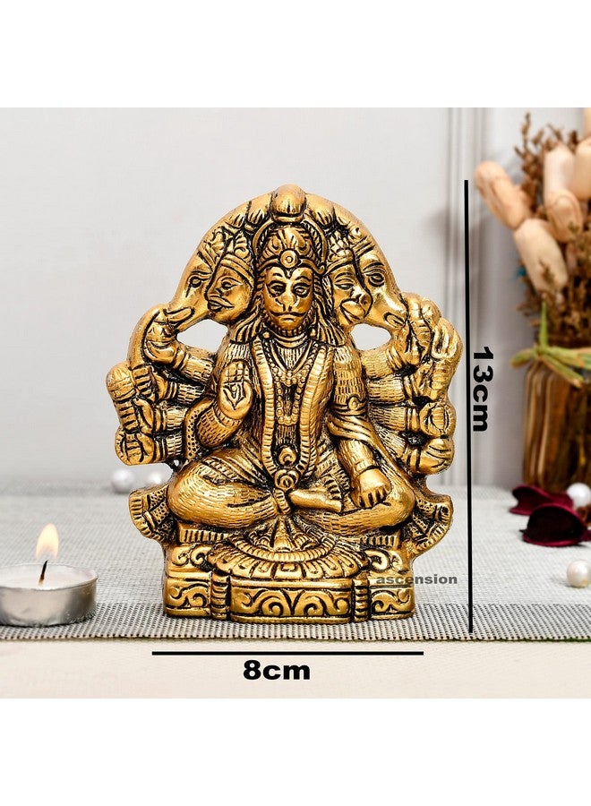 ascension Hanuman ji Panchmukhi Hanuman Murti Bajrangbali Murti Religious Idol for Pooja Room & Decor Your Home Office Hanuman Idol Statue Panchmukhi Hanuman Ji for Wall Hanging - Image 4