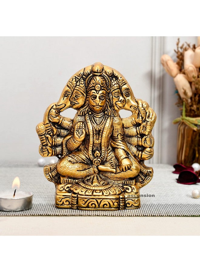 ascension Hanuman ji Panchmukhi Hanuman Murti Bajrangbali Murti Religious Idol for Pooja Room & Decor Your Home Office Hanuman Idol Statue Panchmukhi Hanuman Ji for Wall Hanging - Image 1