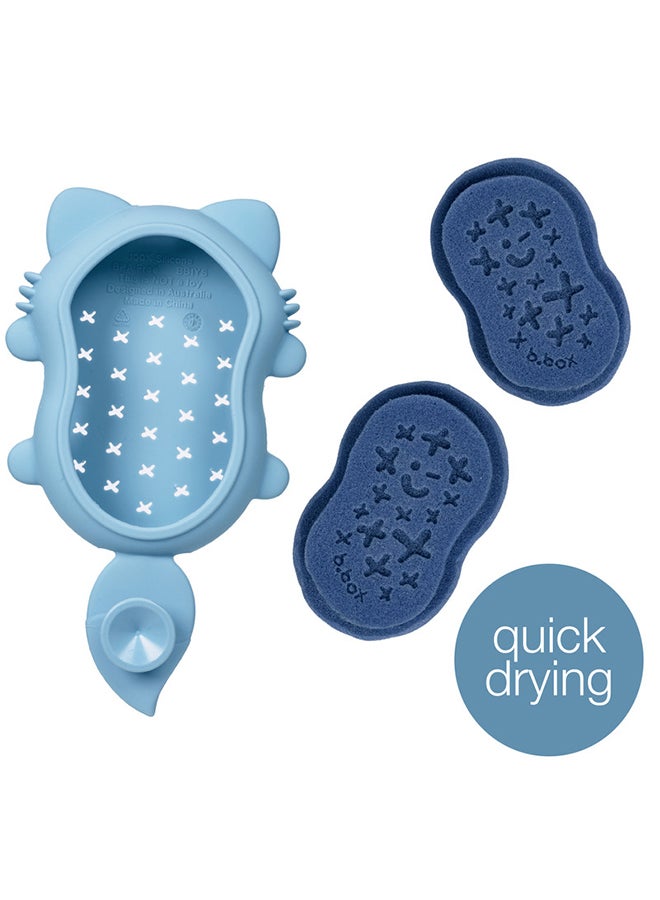 b.box Baby Bath Brush, Soft Silicone Scrubber for Gentle Cleansing, Ergonomic Grip, Hygienic & Easy to Clean, Newborn+ - Image 3