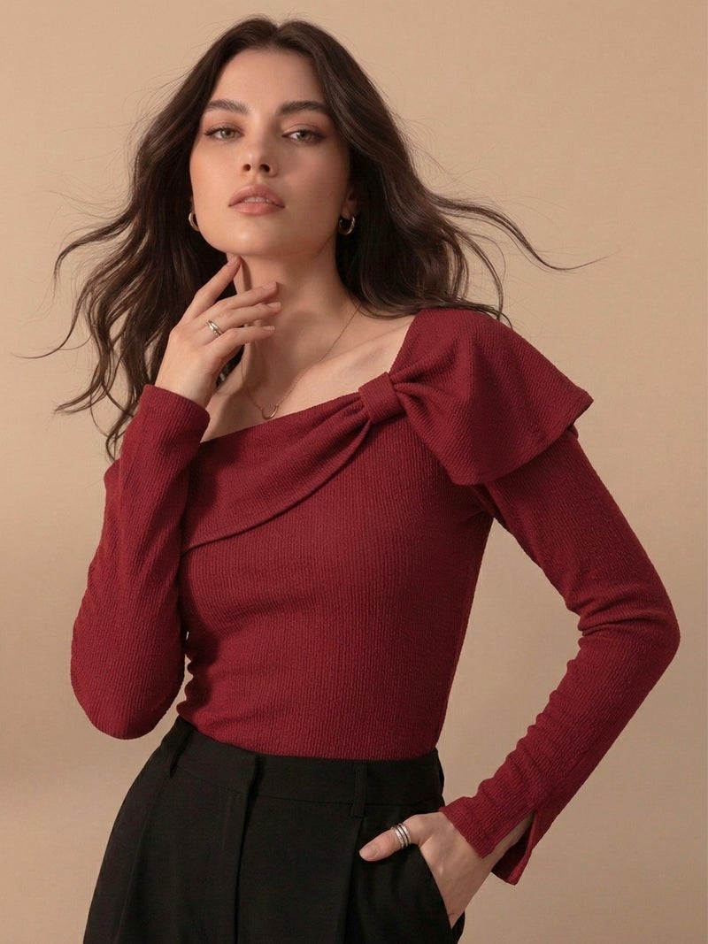 OUTZIDR Red Side Bow Top - Image 3