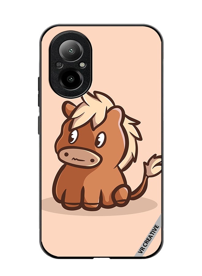 VR CREATIVE Protective Case Cover For Realme C67 4G Horse Cartoon Design Multicolour - Image 1