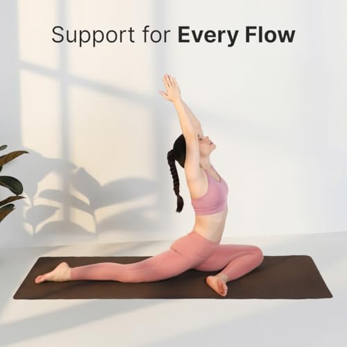 Cult Yoga Mat EVA 4mm with Carry Strap – Non-Slip, Lightweight, Cushioned & Sweat-Resistant Exercise Mat – Durable, Portable & Eco-Friendly Workout Mat for Yoga, Pilates, Home Gym & Fitness – Brown - Image 3