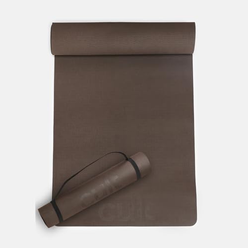 Cult Yoga Mat EVA 4mm with Carry Strap – Non-Slip, Lightweight, Cushioned & Sweat-Resistant Exercise Mat – Durable, Portable & Eco-Friendly Workout Mat for Yoga, Pilates, Home Gym & Fitness – Brown - Image 1