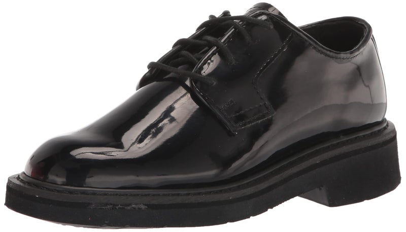 ROCKY High-Gloss Dress Leather Oxford Shoe, Black, Size 5(WI) - Image 1