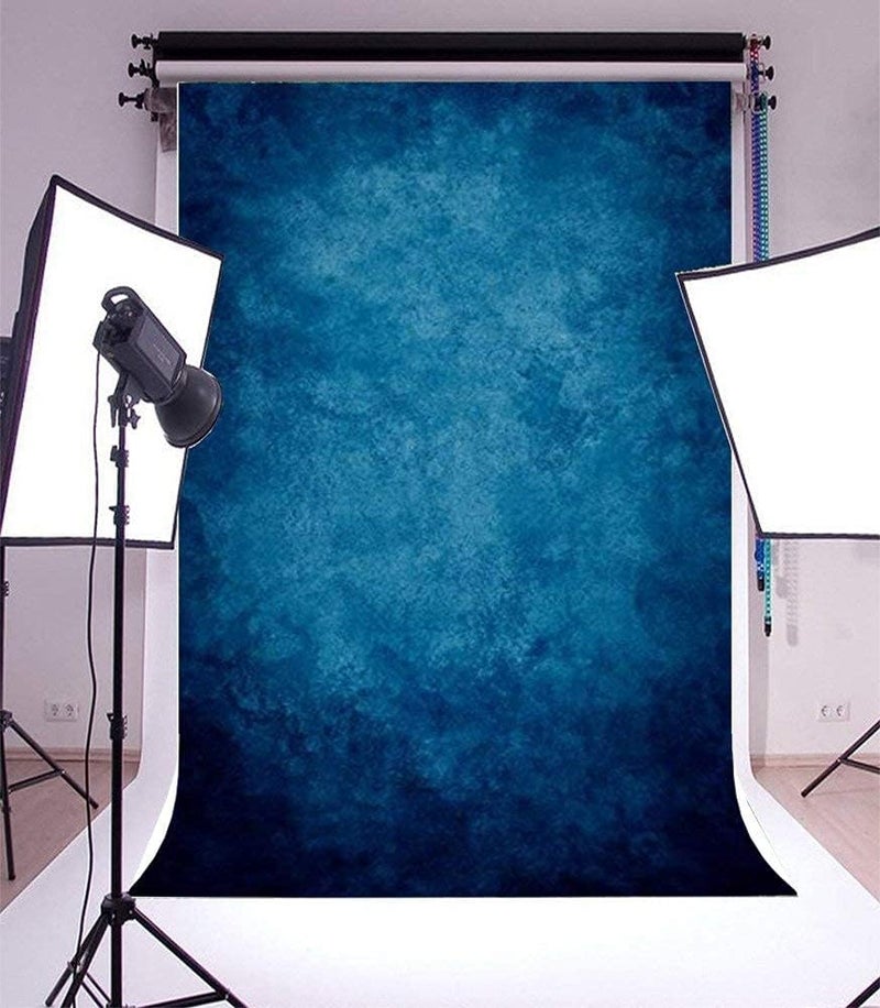 Laeacco 3x5ft Thin Vinyl Lfeey Photo Background Printed Photography Dreamy Blue Theme Solid Color Backdrop for Studio Props  - Image 2