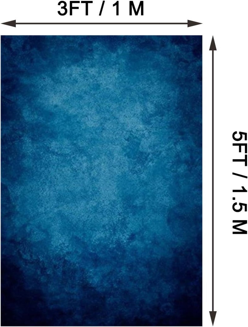 Laeacco 3x5ft Thin Vinyl Lfeey Photo Background Printed Photography Dreamy Blue Theme Solid Color Backdrop for Studio Props  - Image 4