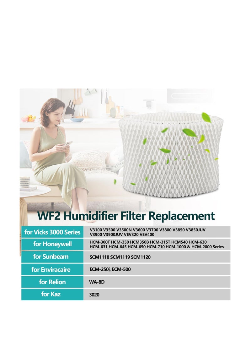 SOLARAE WF2 Humidifier Filter Replacement, 3 Pack for Vicks & Kaz Starry Night Cool Mist Humidifier V3500N V3700 V3100 V3900, for Sunbeam 1118 Series and Honeywell HCM-300T Relion WA-8D Enviracaire ECM-500 - Image 3