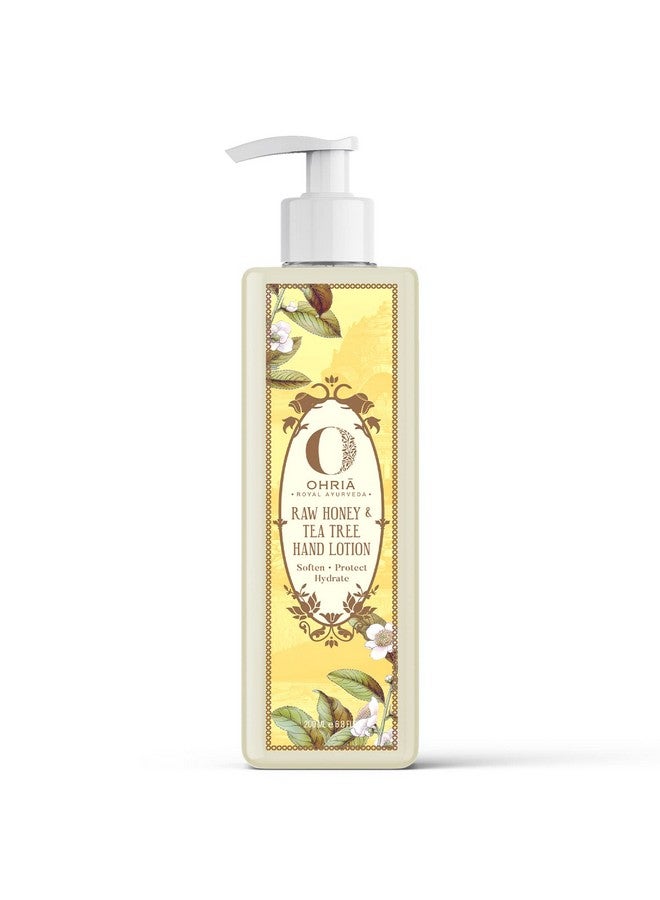 Ohria Ayurveda Raw Honey & Tea Tree Hand Lotion | Soften, Protect & Hydrates | Suitable for All Skin Types - 200ml - Image 1