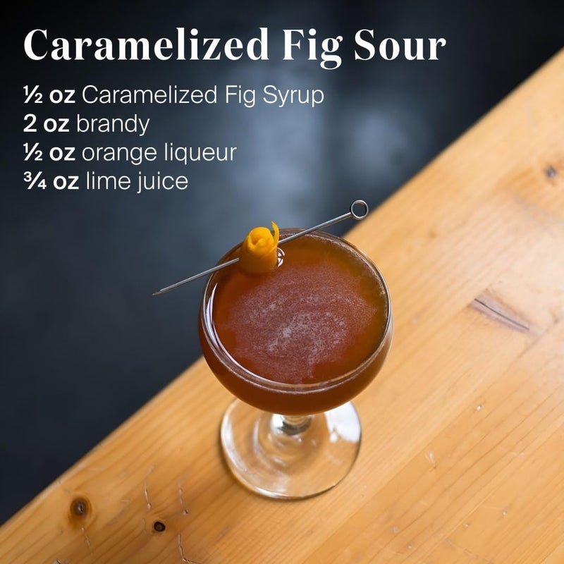 Liber & Co. Caramelized Fig Syrup - Craft Cocktail Mixer Made with California Mission & Calimyrna Figs - Perfect for Old Fashioneds, Manhattans & Aged Spirit Cocktails - Makes 25 Drinks (12.7 oz) - Image 3